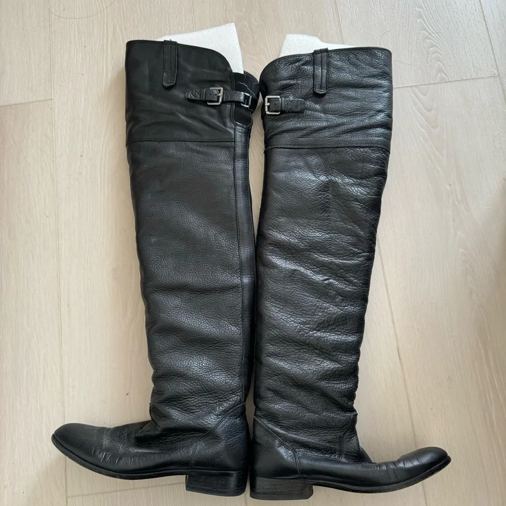 Dolce Vita Donnie over knee black leather boots